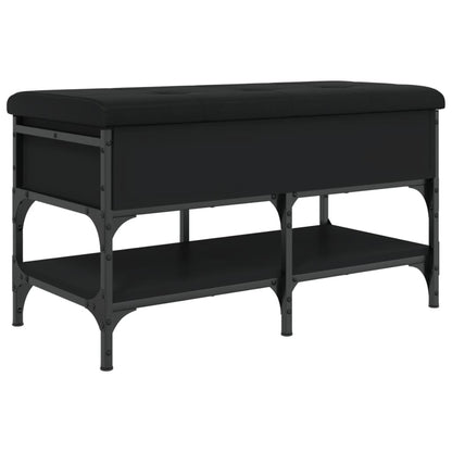 Schoenenbank Bewerkt Hout 82 x 42 x 45 cm Zwart