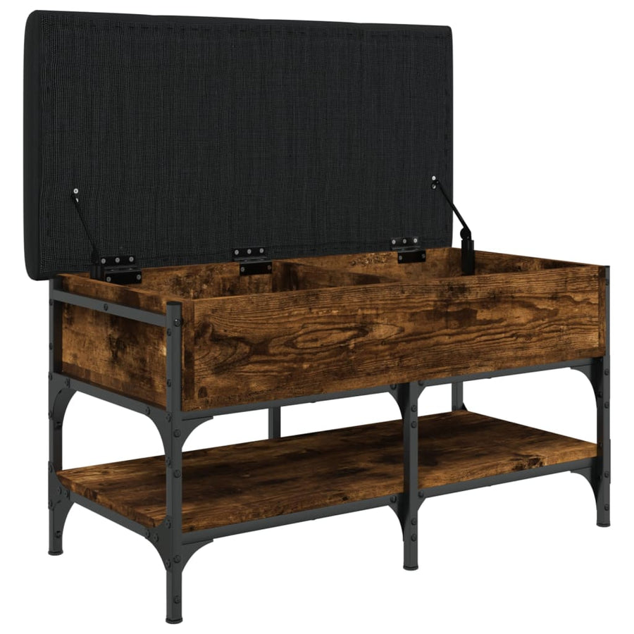Schoenenbank Bewerkt Hout Kleurig 82 x 42 x 45 cm Gerookt eiken