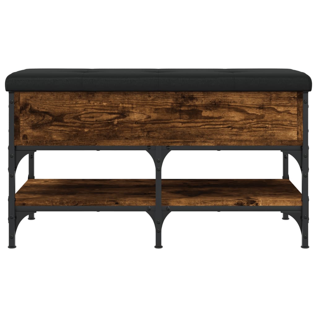 Schoenenbank Bewerkt Hout Kleurig 82 x 42 x 45 cm Gerookt eiken