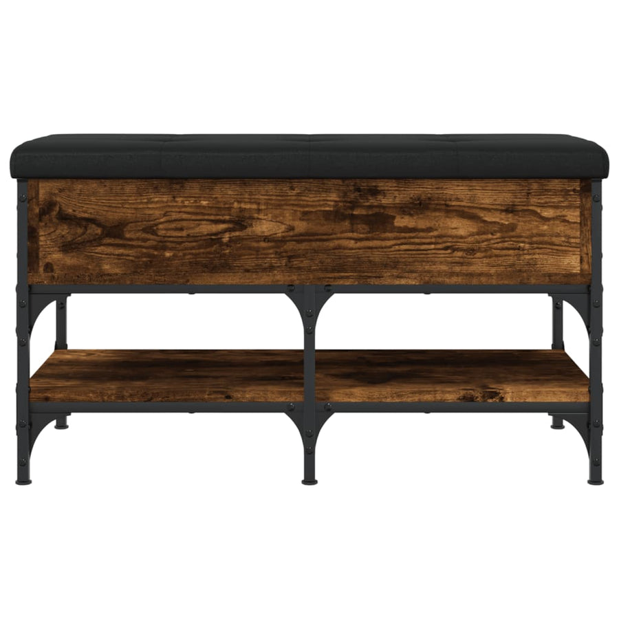 Schoenenbank Bewerkt Hout Kleurig 82 x 42 x 45 cm Gerookt eiken