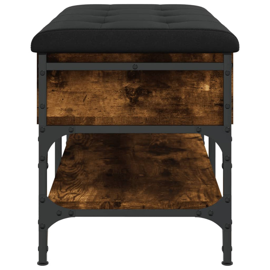 Schoenenbank Bewerkt Hout Kleurig 82 x 42 x 45 cm Gerookt eiken