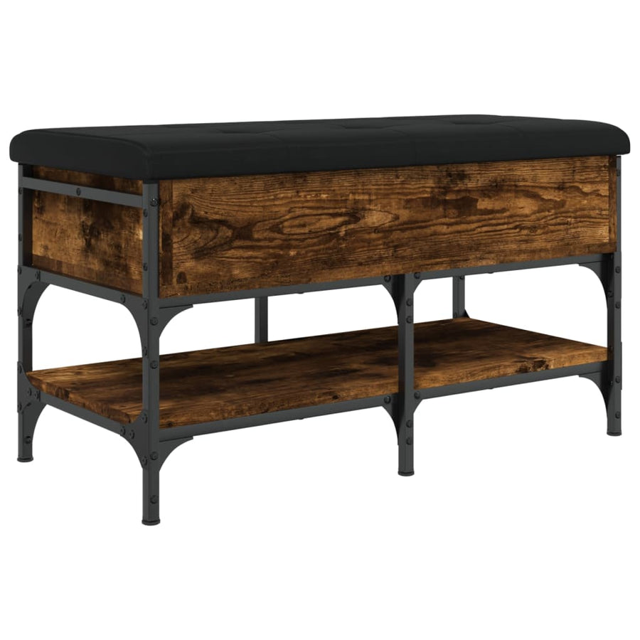 Schoenenbank Bewerkt Hout Kleurig 82 x 42 x 45 cm Gerookt eiken