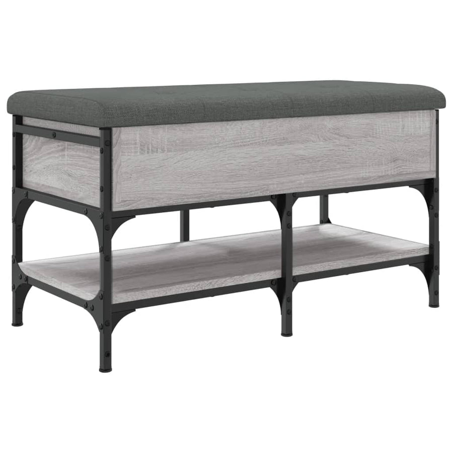 Schoenenbank Bewerkt Hout Eikenkleurig 82 x 42 x 45 cm Grijs sonoma