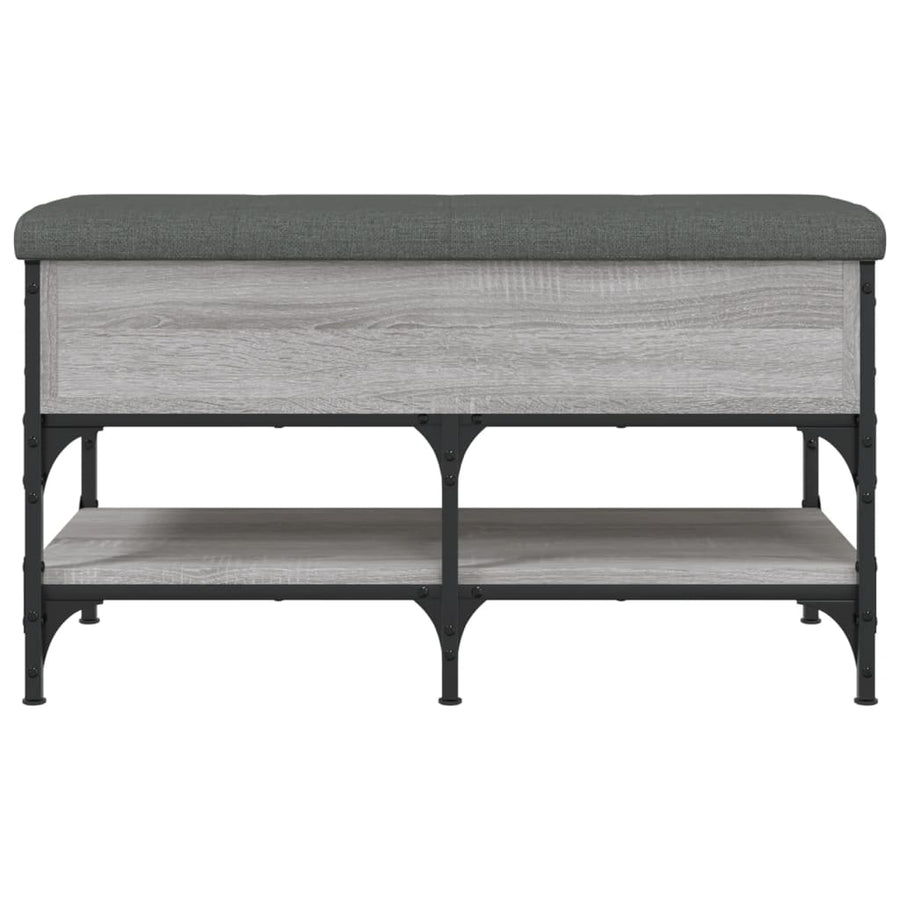 Schoenenbank Bewerkt Hout Eikenkleurig 82 x 42 x 45 cm Grijs sonoma
