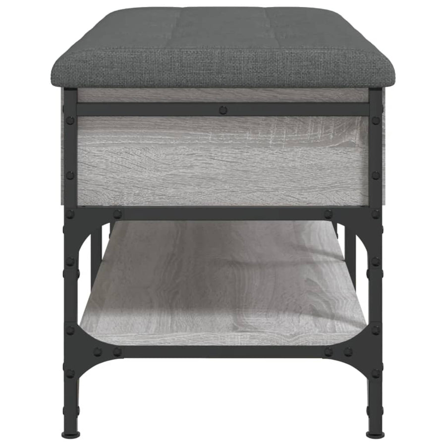 Schoenenbank Bewerkt Hout Eikenkleurig 82 x 42 x 45 cm Grijs sonoma