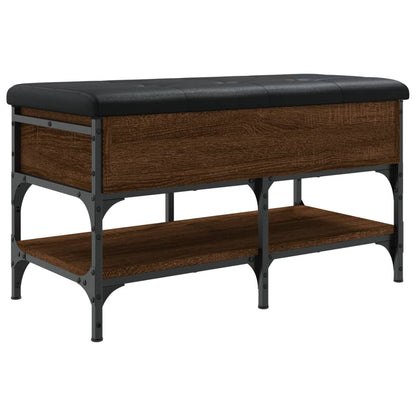 Schoenenbank Bewerkt Hout Bruineikenkleurig 82 x 42 x 45 cm bruin eikenkleur