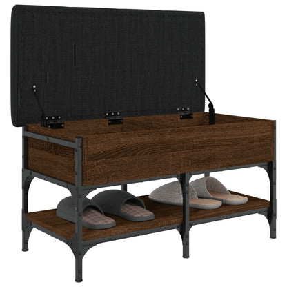 Schoenenbank Bewerkt Hout Bruineikenkleurig 82 x 42 x 45 cm bruin eikenkleur