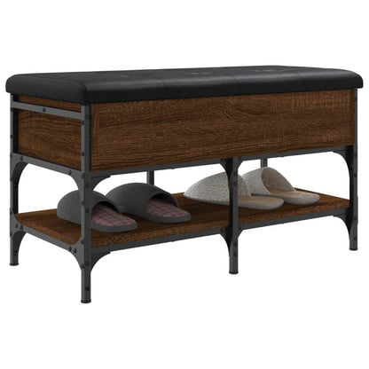 Schoenenbank Bewerkt Hout Bruineikenkleurig 82 x 42 x 45 cm bruin eikenkleur