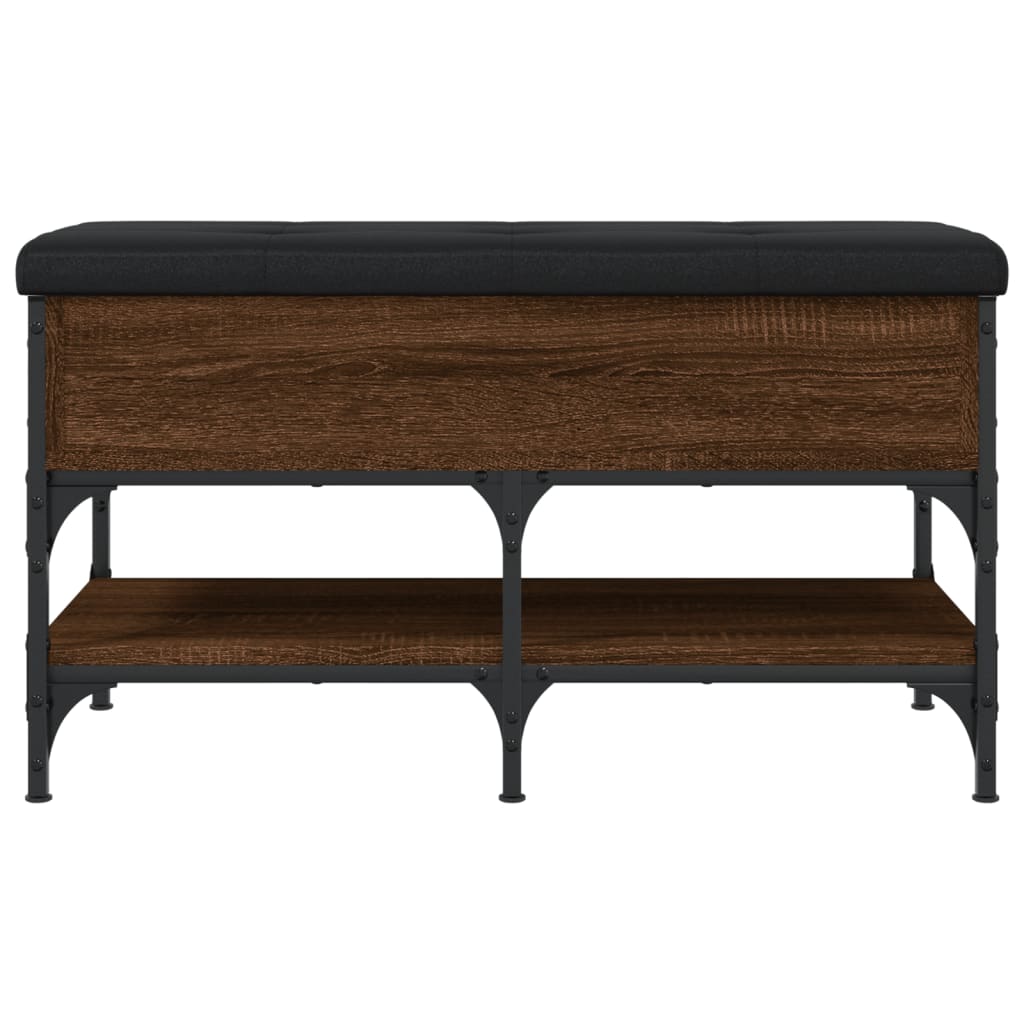 Schoenenbank Bewerkt Hout Bruineikenkleurig 82 x 42 x 45 cm bruin eikenkleur