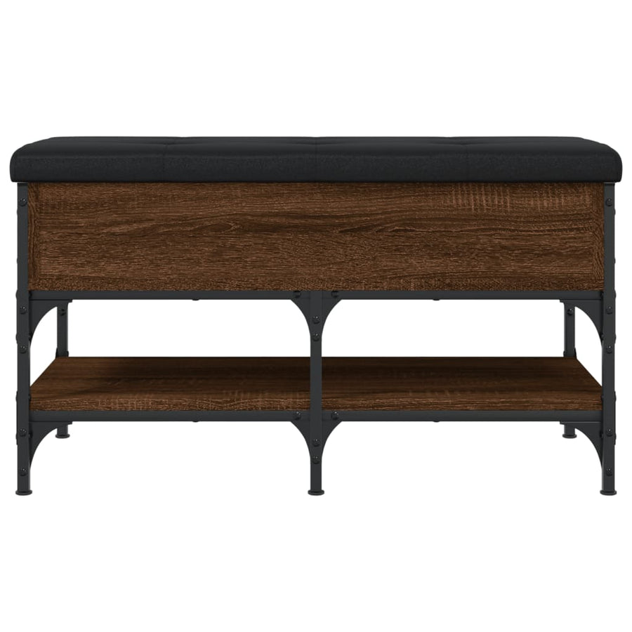 Schoenenbank Bewerkt Hout Bruineikenkleurig 82 x 42 x 45 cm bruin eikenkleur