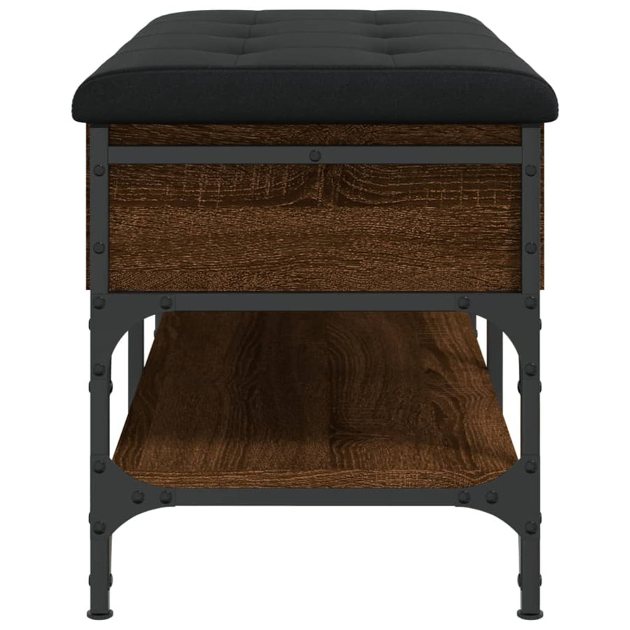 Schoenenbank Bewerkt Hout Bruineikenkleurig 82 x 42 x 45 cm bruin eikenkleur