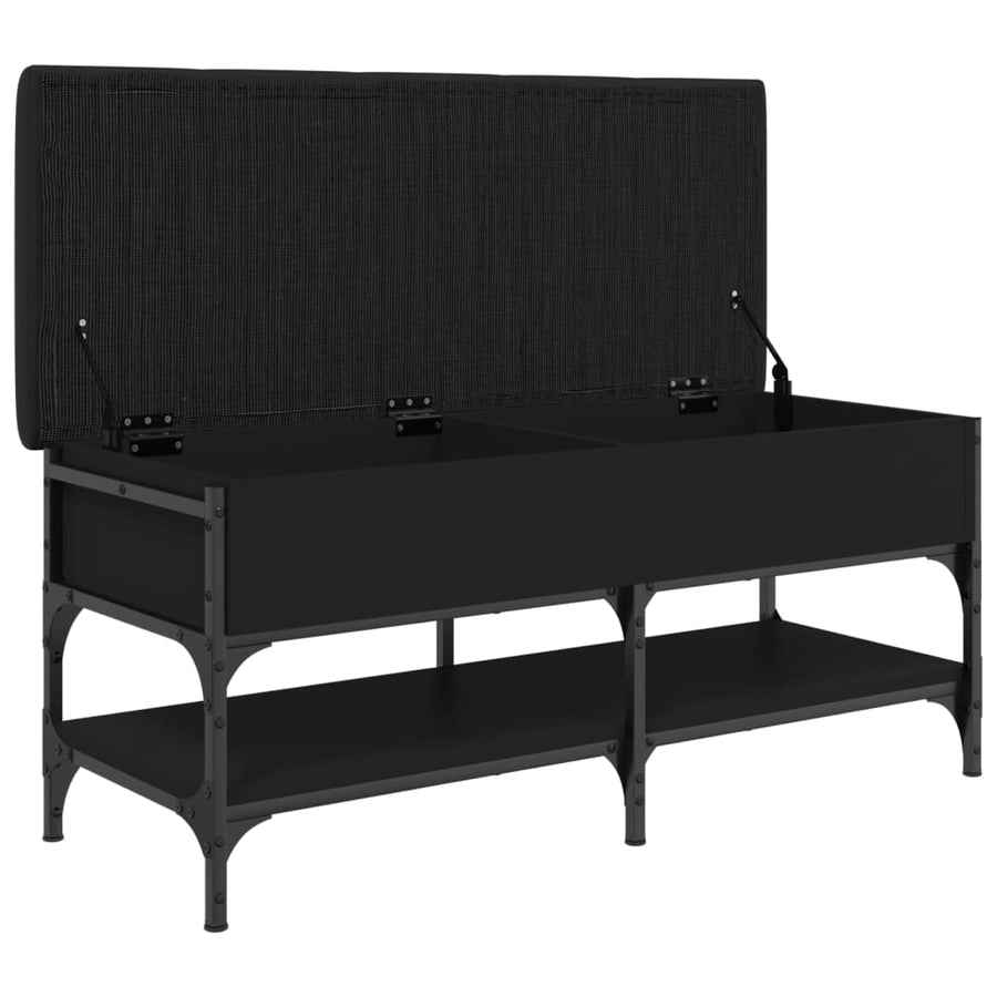 Schoenenbank Bewerkt Hout 102 x 42 x 45 cm Zwart