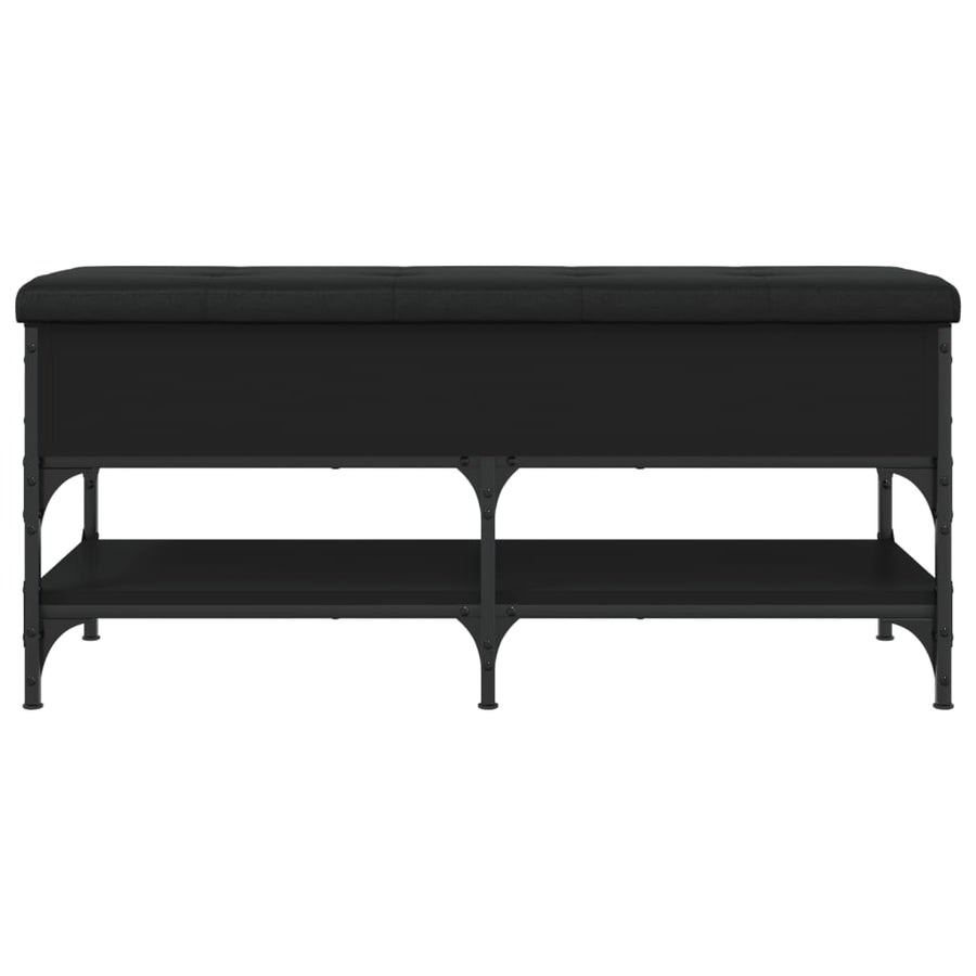 Schoenenbank Bewerkt Hout 102 x 42 x 45 cm Zwart