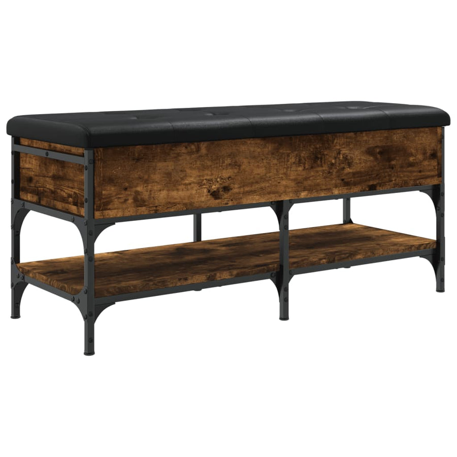 Schoenenbank Bewerkt Hout Kleurig 102 x 42 x 45 cm Gerookt eiken