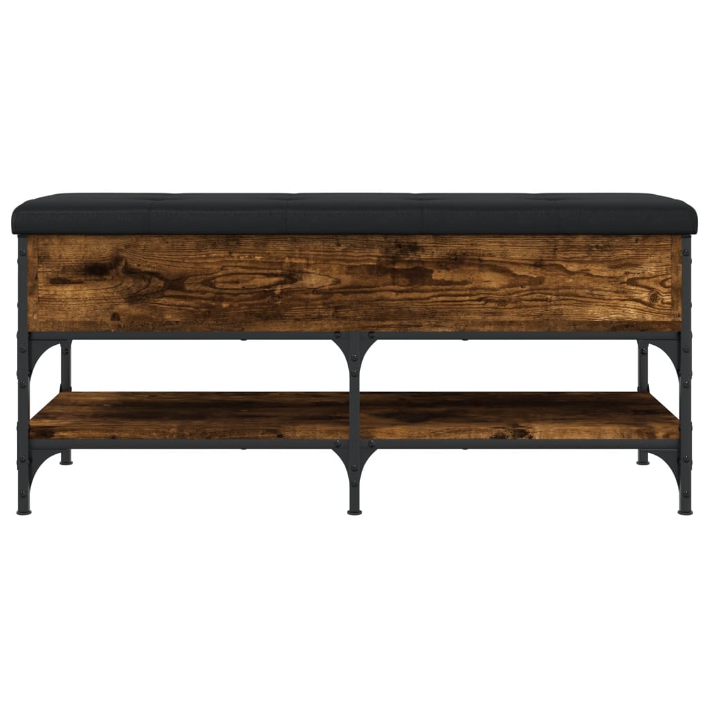 Schoenenbank Bewerkt Hout Kleurig 102 x 42 x 45 cm Gerookt eiken