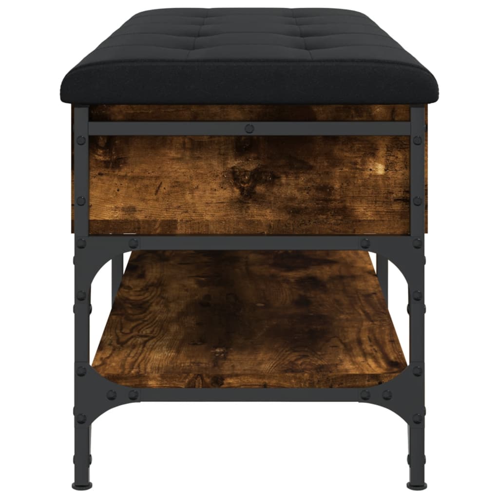 Schoenenbank Bewerkt Hout Kleurig 102 x 42 x 45 cm Gerookt eiken