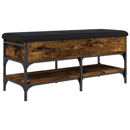 Schoenenbank Bewerkt Hout Kleurig 102 x 42 x 45 cm Gerookt eiken