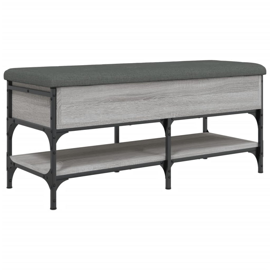 Schoenenbank Bewerkt Hout Eikenkleur 102 x 42 x 45 cm Grijs sonoma