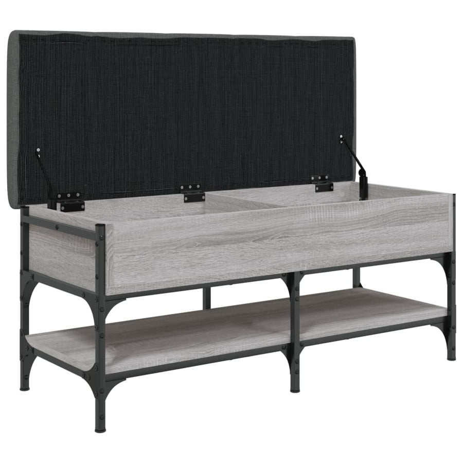 Schoenenbank Bewerkt Hout Eikenkleur 102 x 42 x 45 cm Grijs sonoma