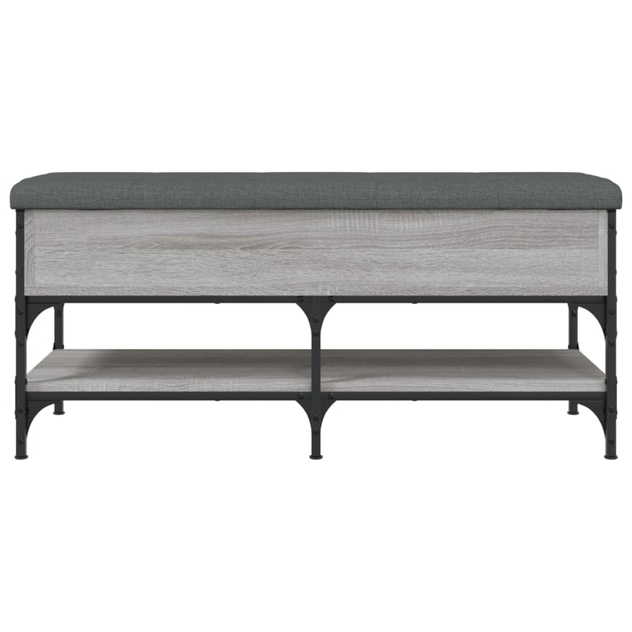 Schoenenbank Bewerkt Hout Eikenkleur 102 x 42 x 45 cm Grijs sonoma