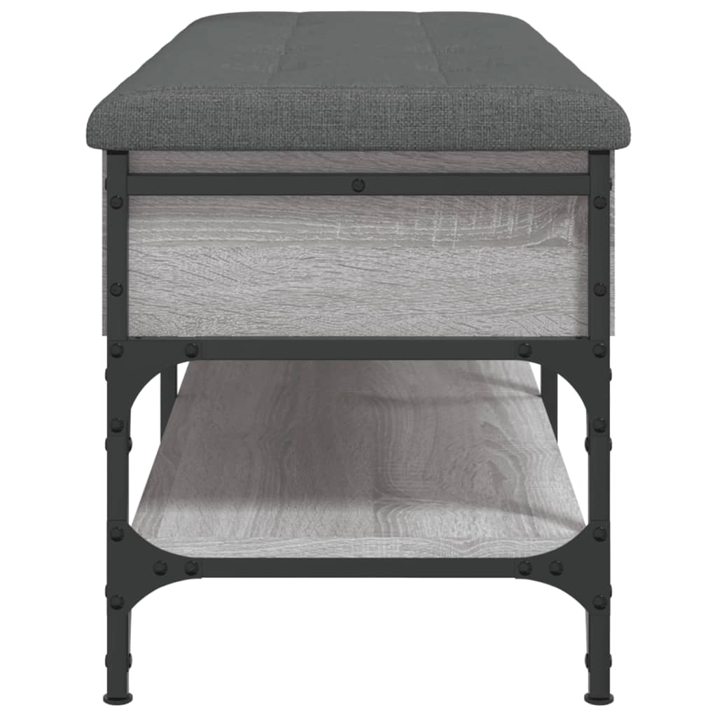 Schoenenbank Bewerkt Hout Eikenkleur 102 x 42 x 45 cm Grijs sonoma