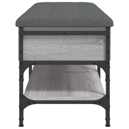 Schoenenbank Bewerkt Hout Eikenkleur 102 x 42 x 45 cm Grijs sonoma