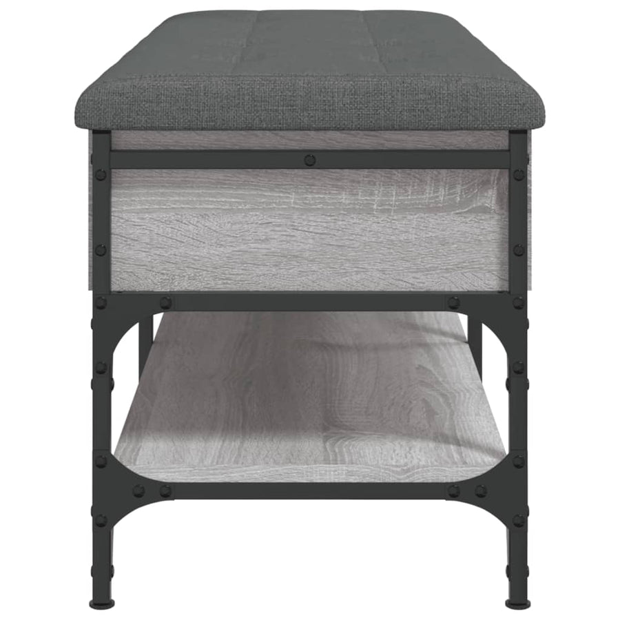 Schoenenbank Bewerkt Hout Eikenkleur 102 x 42 x 45 cm Grijs sonoma