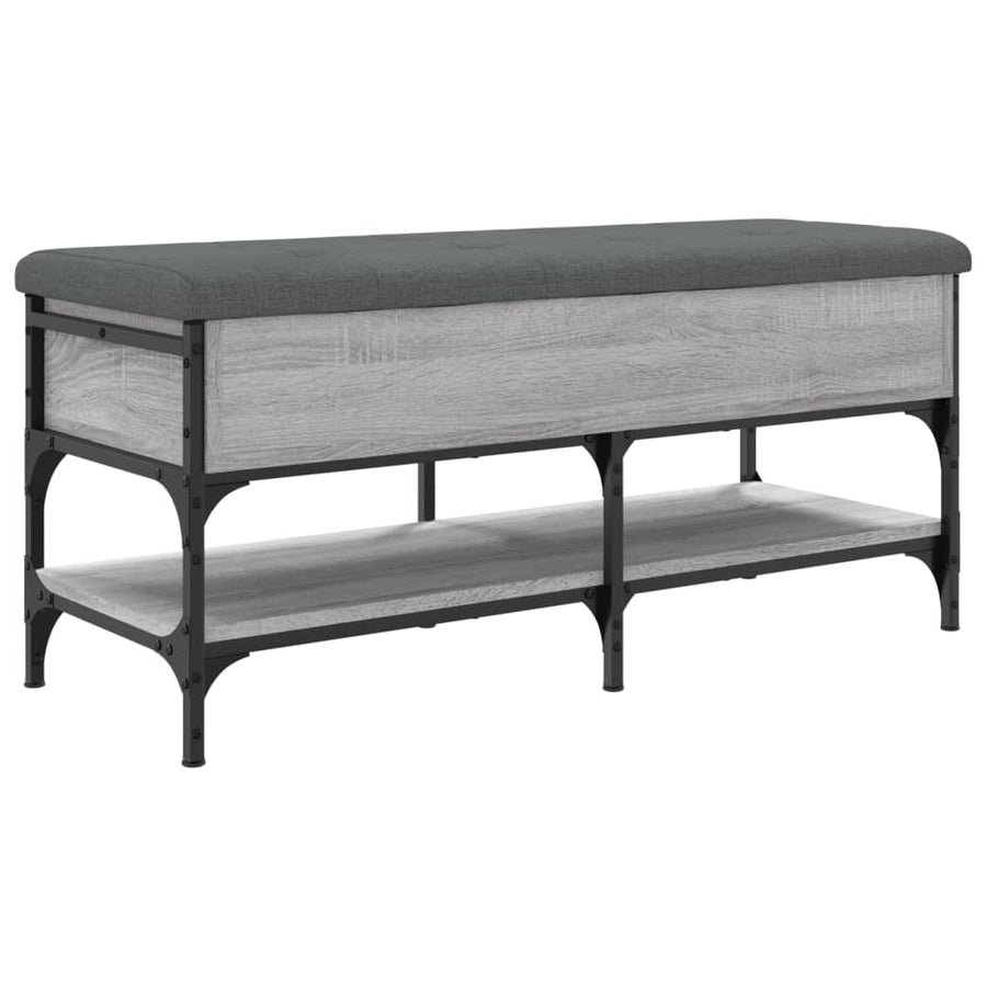 Schoenenbank Bewerkt Hout Eikenkleur 102 x 42 x 45 cm Grijs sonoma