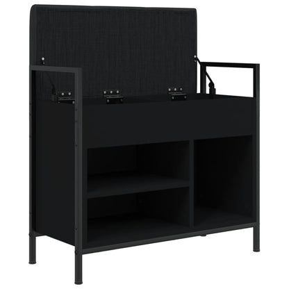 Schoenenbankje 65,5X32X57,5 Cm Bewerkt Hout 65.5 x 32 x 57.5 cm Zwart