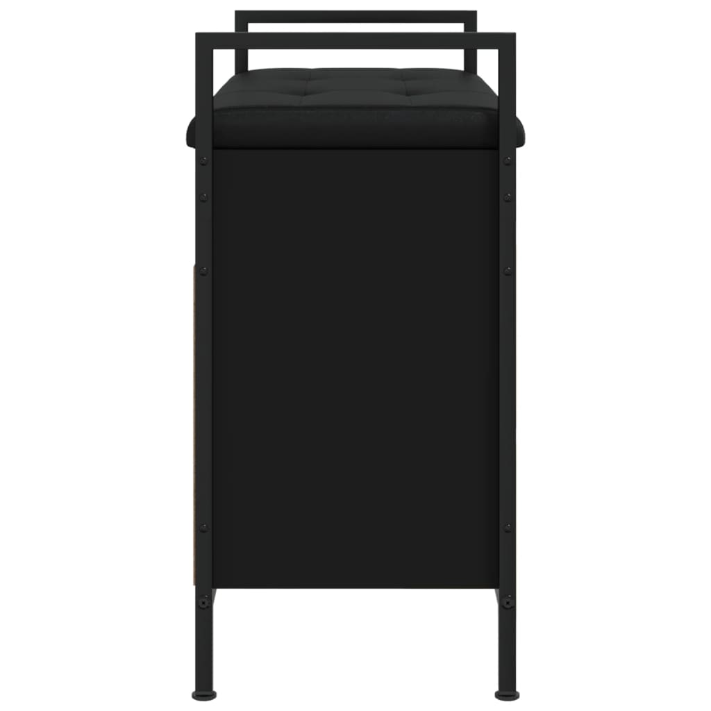 Schoenenbankje 65,5X32X57,5 Cm Bewerkt Hout 65.5 x 32 x 57.5 cm Zwart