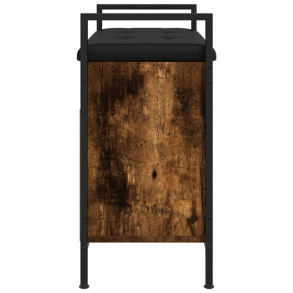 Schoenenbankje 65,5X32X57,5Cm Bewerkt Hout Kleurig 65.5 x 32 x 57.5 cm Gerookt eiken