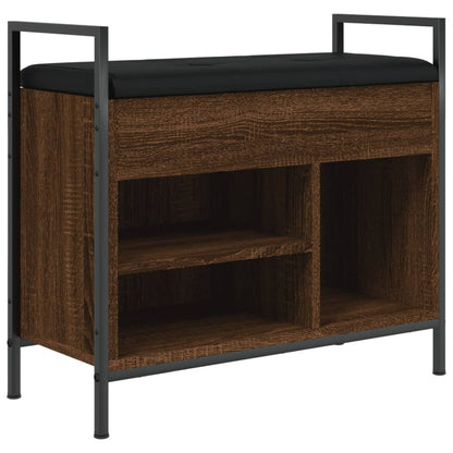 Schoenenbankje 65,5X32X57,5 Cm Bewerkt Hout Bruineikenkleurig 65.5 x 32 x 57.5 cm bruin eikenkleur