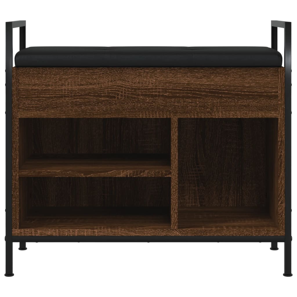 Schoenenbankje 65,5X32X57,5 Cm Bewerkt Hout Bruineikenkleurig 65.5 x 32 x 57.5 cm bruin eikenkleur