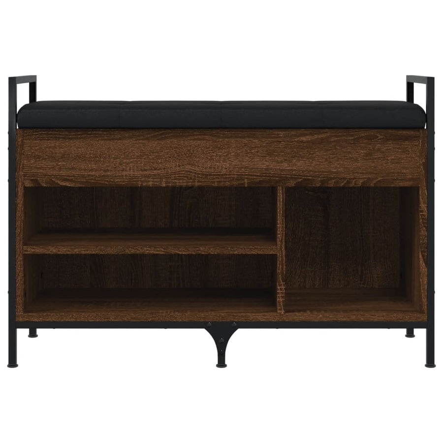 Schoenenbank 85,5X32X57,5 Cm Bewerkt Hout Bruineikenkleurig 85.5 x 32 x 57.5 cm bruin eikenkleur