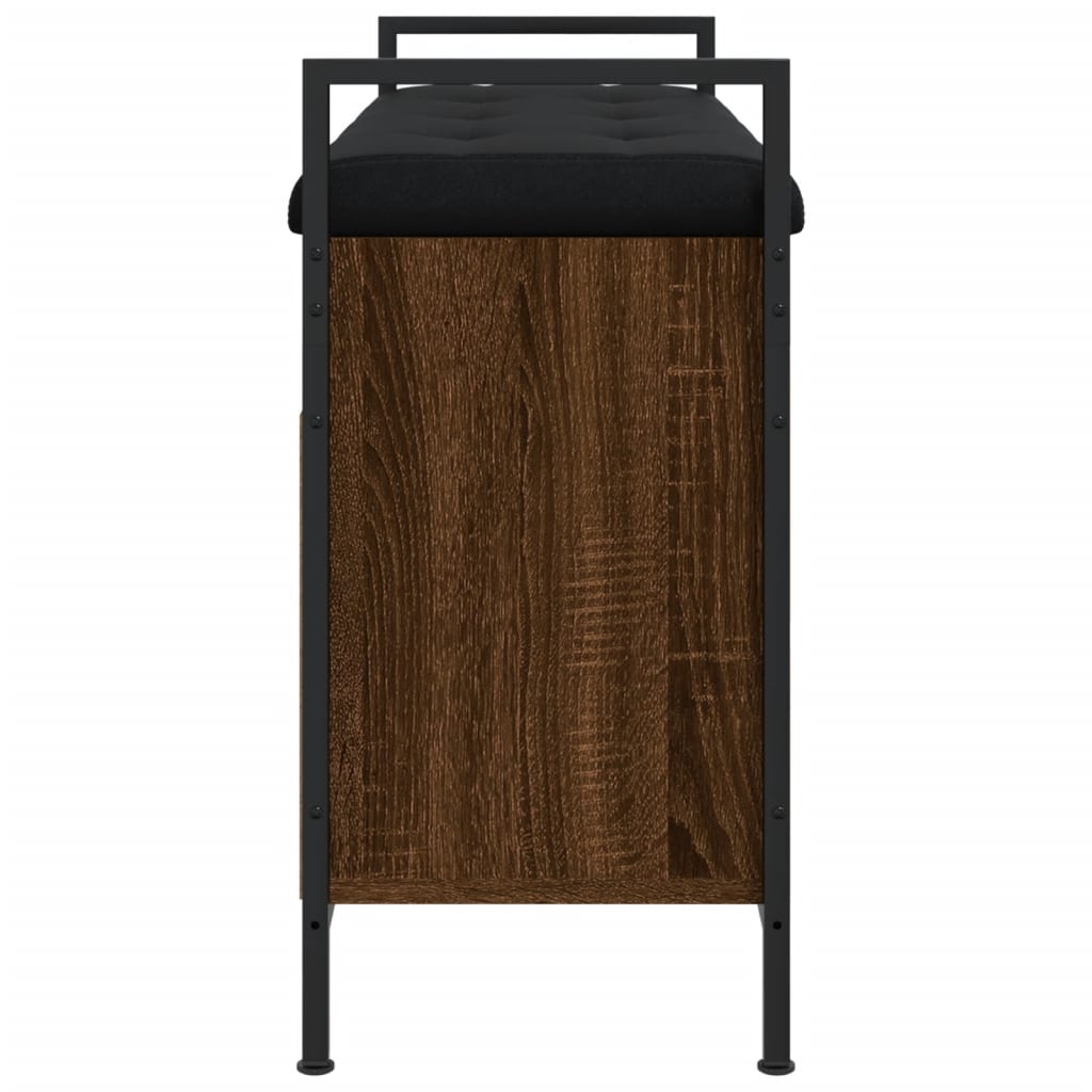 Schoenenbank 85,5X32X57,5 Cm Bewerkt Hout Bruineikenkleurig 85.5 x 32 x 57.5 cm bruin eikenkleur