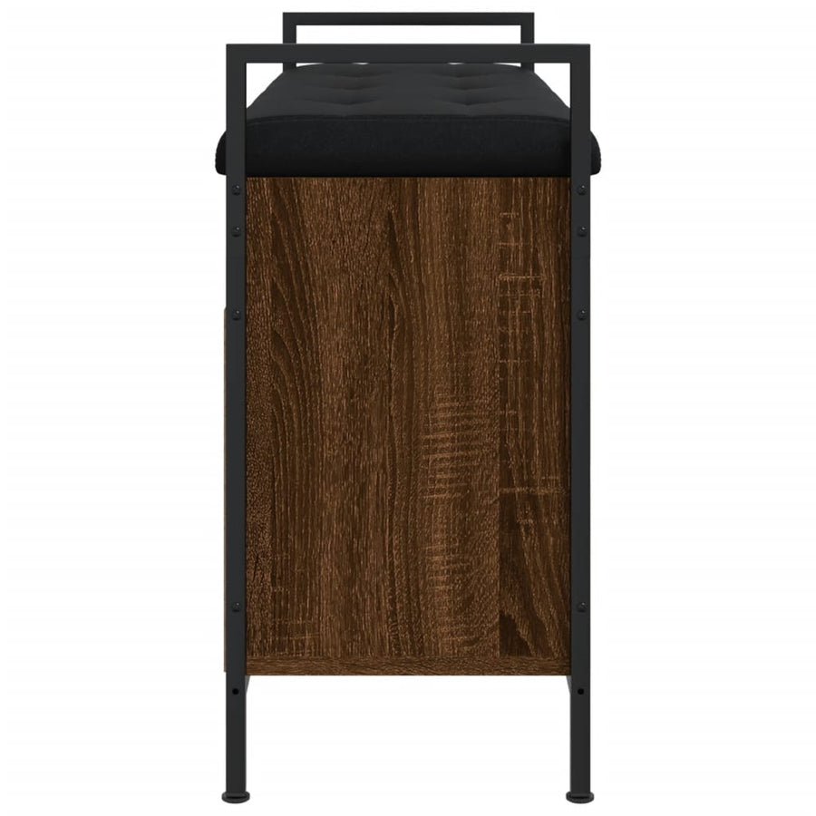 Schoenenbank 85,5X32X57,5 Cm Bewerkt Hout Bruineikenkleurig 85.5 x 32 x 57.5 cm bruin eikenkleur
