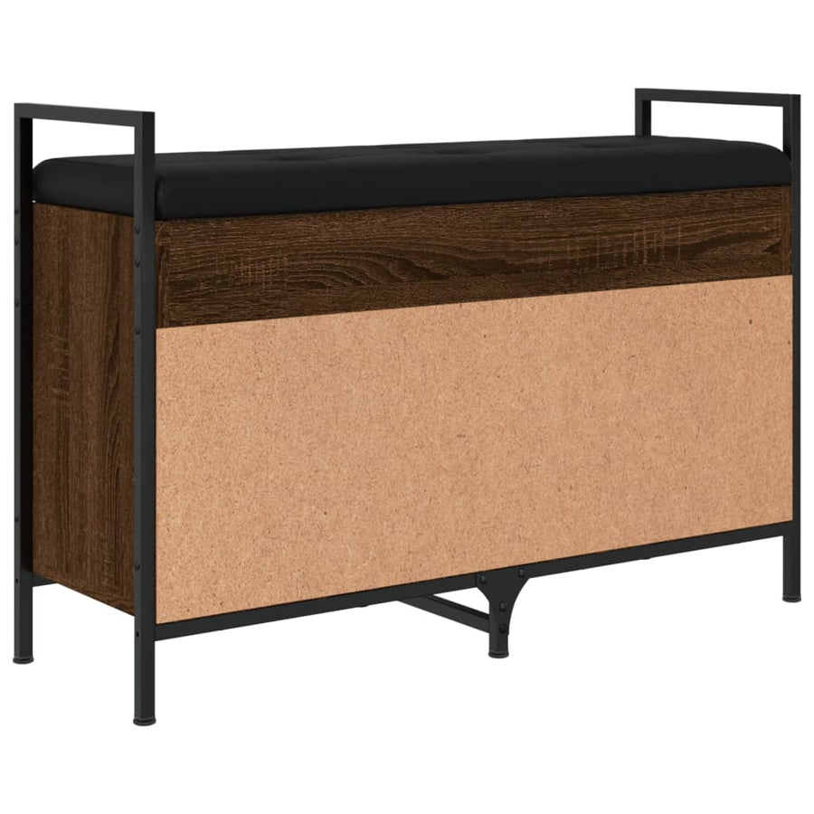 Schoenenbank 85,5X32X57,5 Cm Bewerkt Hout Bruineikenkleurig 85.5 x 32 x 57.5 cm bruin eikenkleur