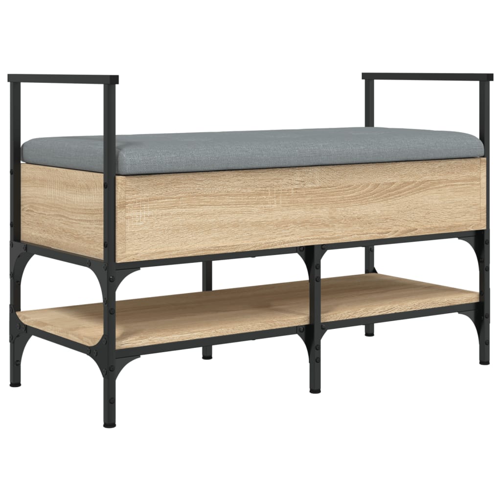 Schoenenbank 85,5X42X57,5 Cm Bewerkt Hout Kleurig Sonoma eiken