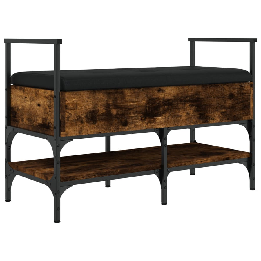 Schoenenbank 85,5X42X57,5 Cm Bewerkt Hout Kleurig Gerookt eiken