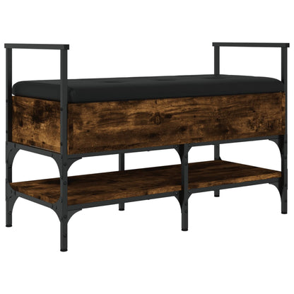 Schoenenbank 85,5X42X57,5 Cm Bewerkt Hout Kleurig Gerookt eiken