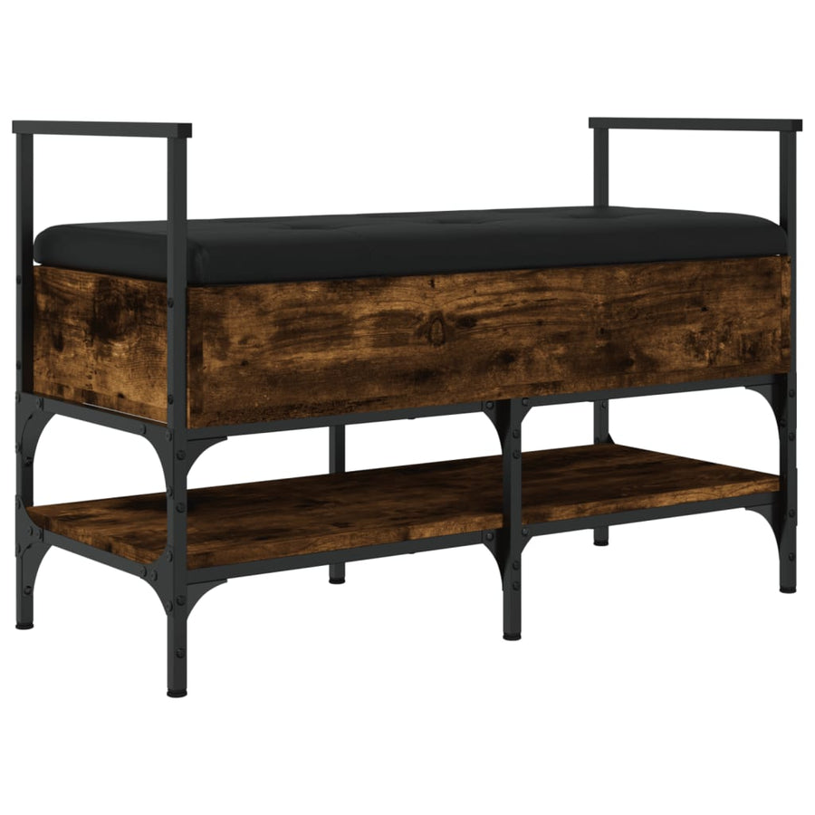 Schoenenbank 85,5X42X57,5 Cm Bewerkt Hout Kleurig Gerookt eiken
