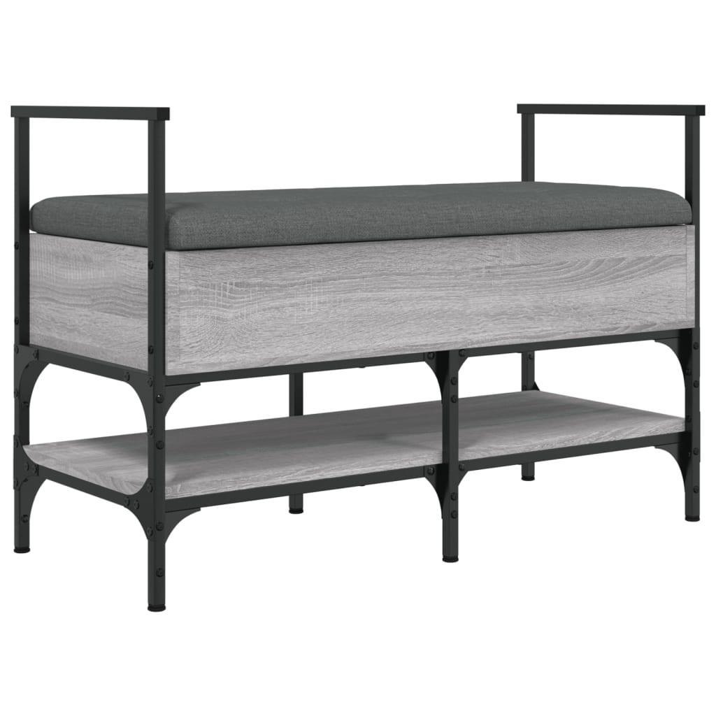 Schoenenbank 85,5X42X57,5 Cm Bewerkt Hout Grijs sonoma