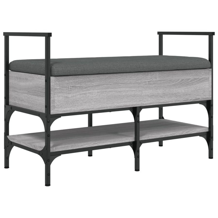 Schoenenbank 85,5X42X57,5 Cm Bewerkt Hout Grijs sonoma