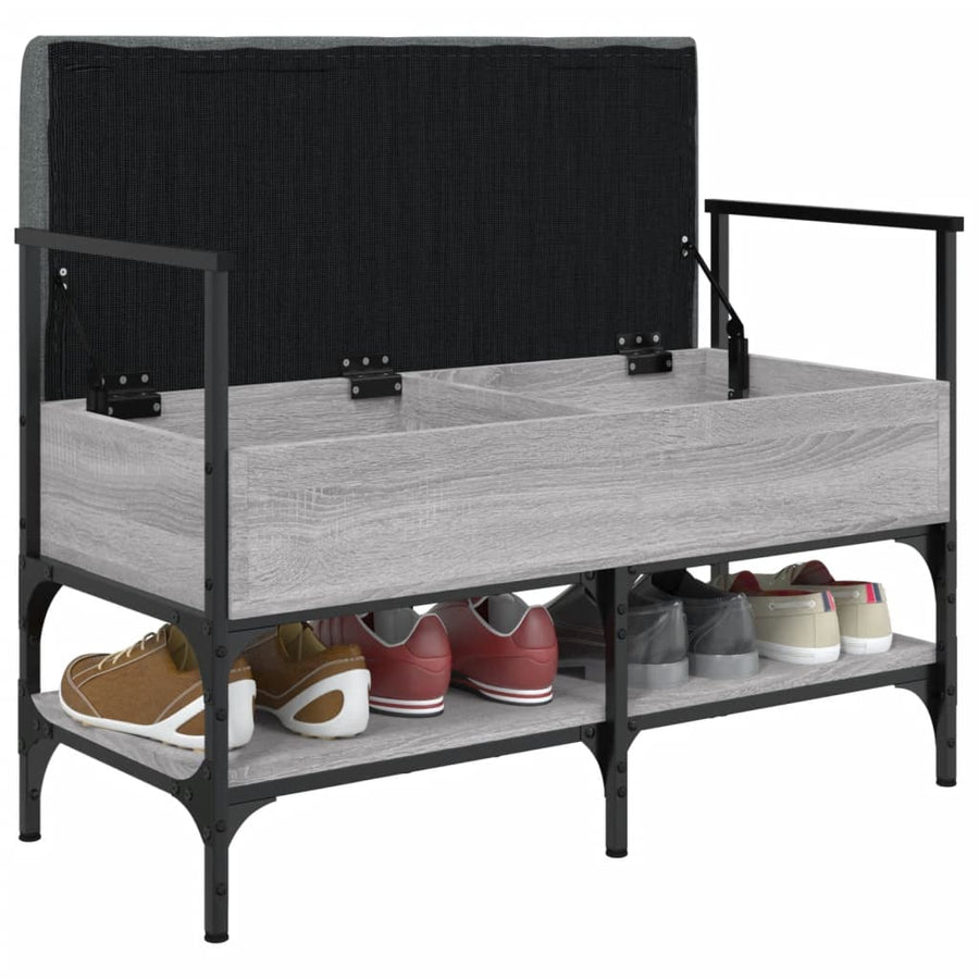 Schoenenbank 85,5X42X57,5 Cm Bewerkt Hout Grijs sonoma