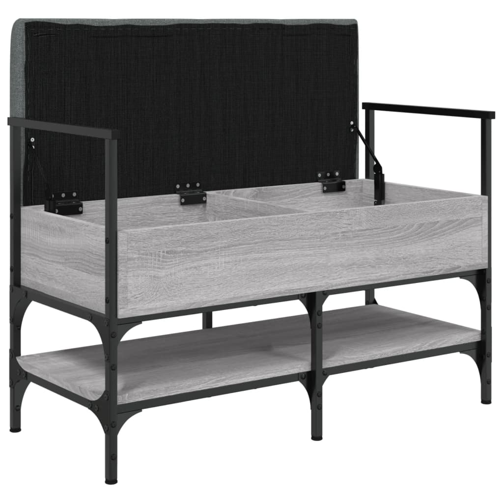 Schoenenbank 85,5X42X57,5 Cm Bewerkt Hout Grijs sonoma