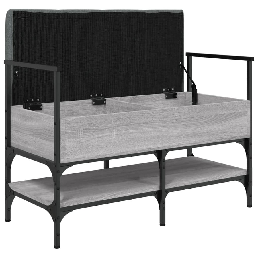 Schoenenbank 85,5X42X57,5 Cm Bewerkt Hout Grijs sonoma