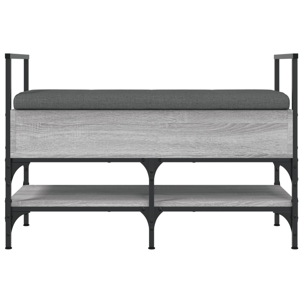 Schoenenbank 85,5X42X57,5 Cm Bewerkt Hout Grijs sonoma