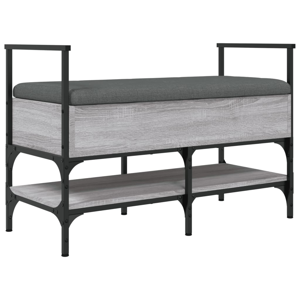 Schoenenbank 85,5X42X57,5 Cm Bewerkt Hout Grijs sonoma