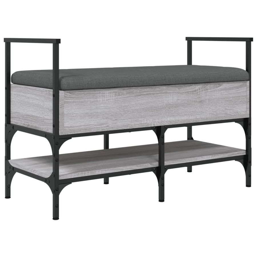 Schoenenbank 85,5X42X57,5 Cm Bewerkt Hout Grijs sonoma
