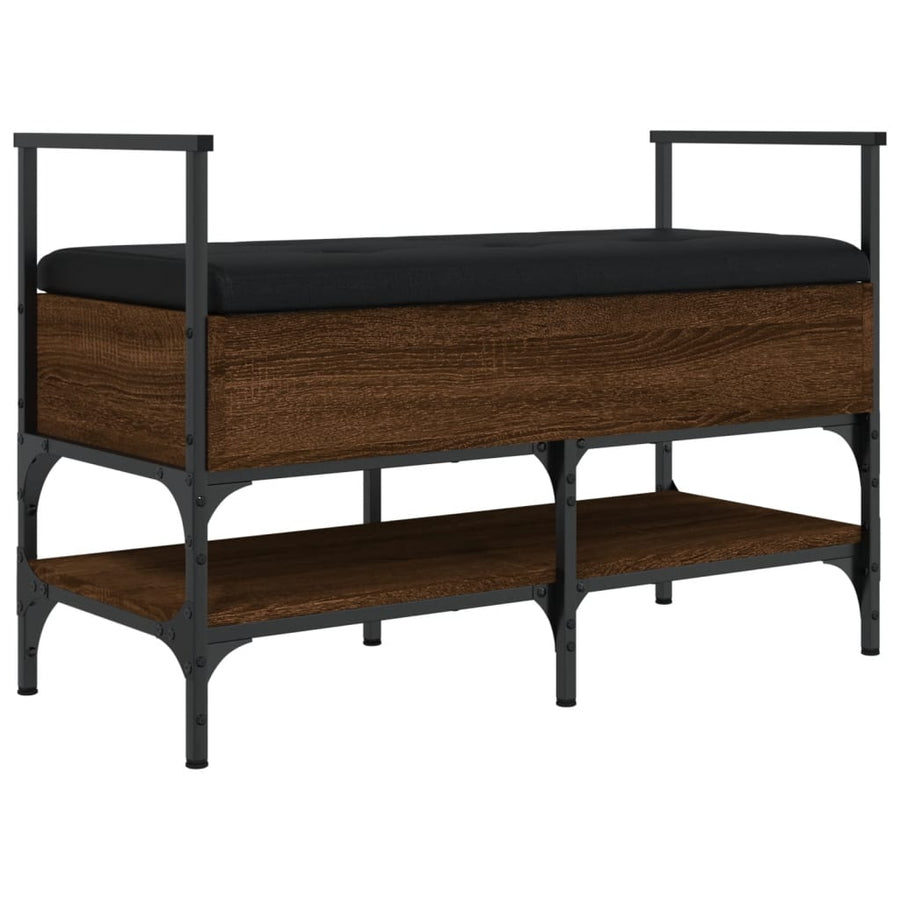 Schoenenbank 85,5X42X57,5 Cm Bewerkt Hout Bruineikenkleurig bruin eikenkleur